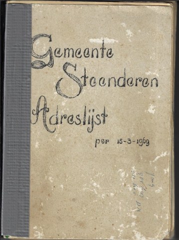 005-C-766 Adreslijst Gemeente Steenderen 1969